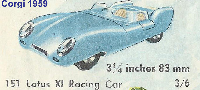 <a href='../files/catalogue/Corgi/151/1959151.jpg' target='dimg'>Corgi 1959 151  Lotus XI Le Mans Racing Car</a>