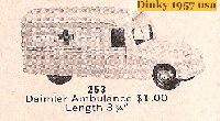 <a href='../files/catalogue/Dinky/253/1957253.jpg' target='dimg'>Dinky 1957 253  Daimler Ambulance</a>