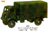 <a href='../files/catalogue/Dinky/623/1958623.jpg' target='dimg'>Dinky 1958 623  Army Covered Wagon</a>