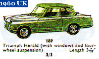 <a href='../files/catalogue/Dinky/189/1960189.jpg' target='dimg'>Dinky 1960 189  Triumph Herald Saloon</a>